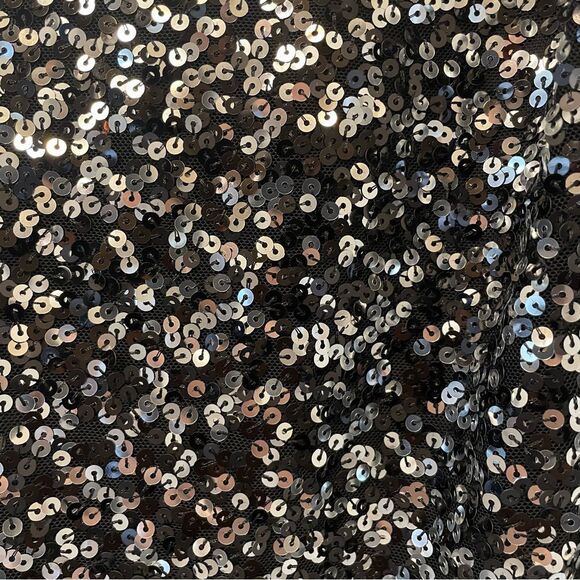 Iris Los Angeles Sexy Shimmer Sequin Women's Mini Dress Black/Silver (Size L) - Picture 7 of 12